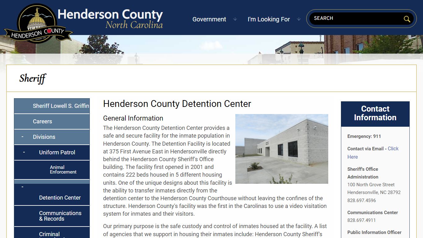 Henderson County Detention Center | Henderson County North ...