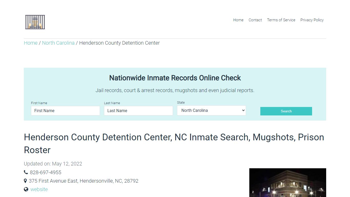 Henderson County Detention Center, NC Inmate Search ...